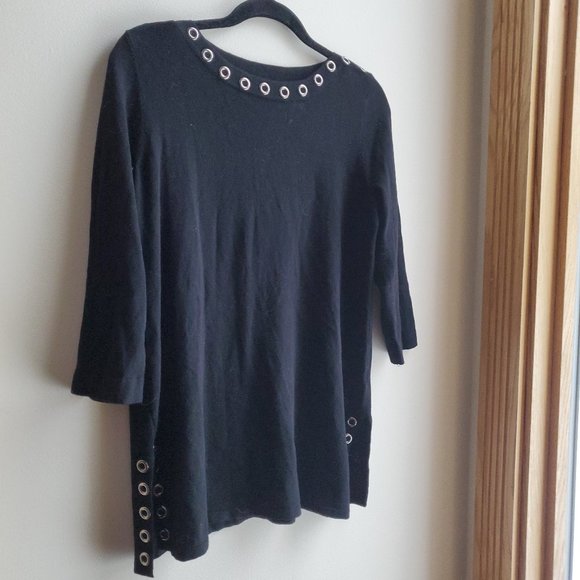 Cable & Gauge Sweaters - Cable & Gauge Black Boat Neck Sweater Size Medium